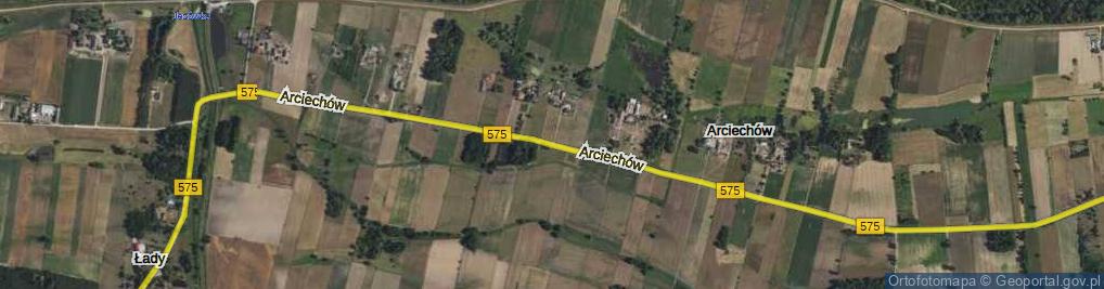 Zdjęcie satelitarne Arciechów ul.