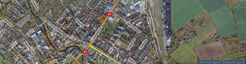 Zdjęcie satelitarne Armii Krajowej ul.