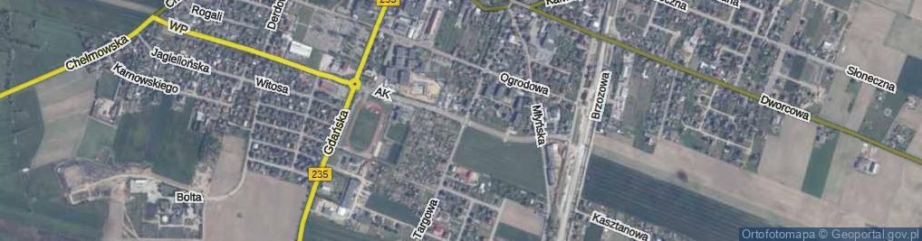 Zdjęcie satelitarne Armii Krajowej ul.