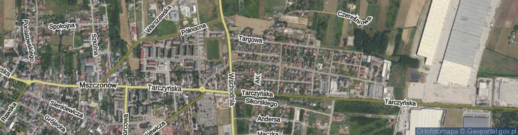 Zdjęcie satelitarne Armii Krajowej ul.