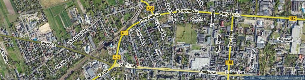 Zdjęcie satelitarne Armii Krajowej ul.