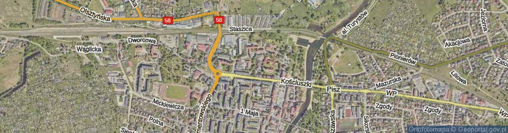 Zdjęcie satelitarne Armii Krajowej ul.