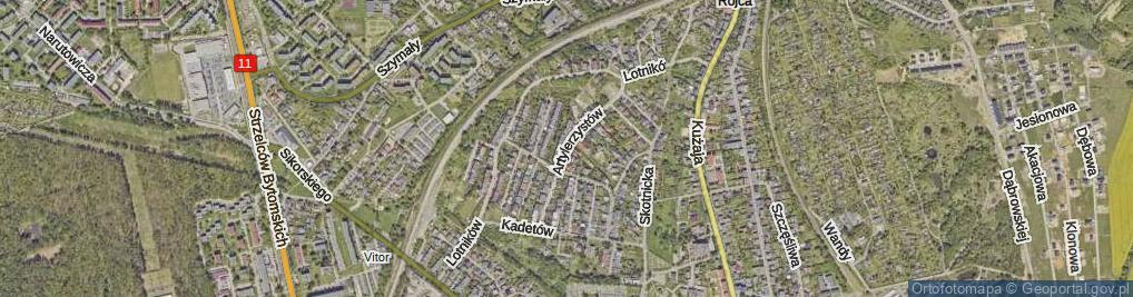 Zdjęcie satelitarne Artylerzystów ul.