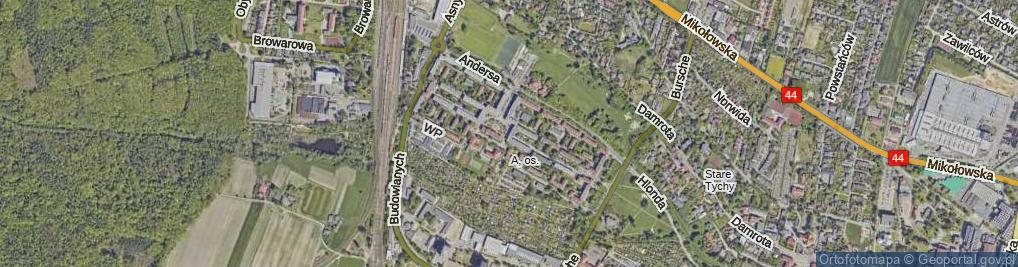 Zdjęcie satelitarne Arkadowa ul.