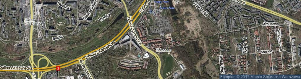 Zdjęcie satelitarne Arkadowa ul.