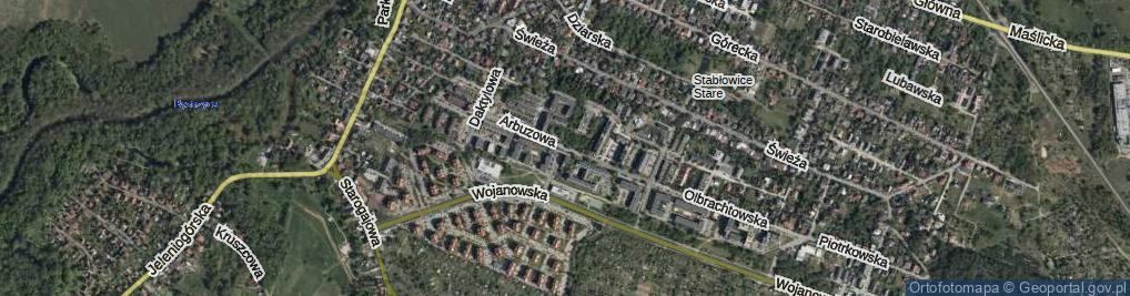 Zdjęcie satelitarne Arbuzowa ul.