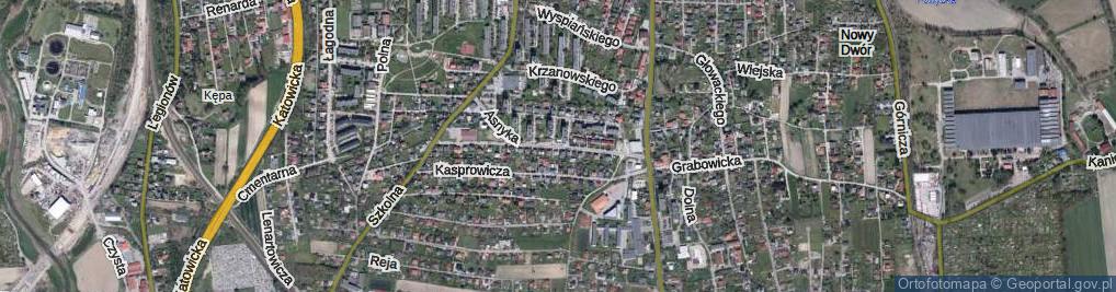 Zdjęcie satelitarne Asnyka Adama ul.