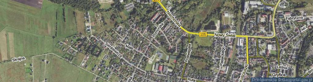 Zdjęcie satelitarne Asnyka Adama ul.