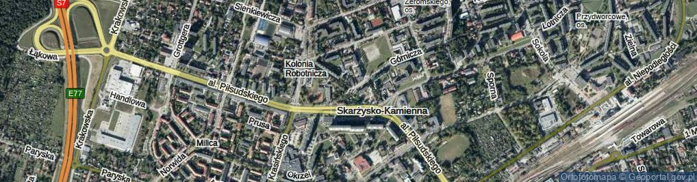 Zdjęcie satelitarne Asnyka Adama ul.