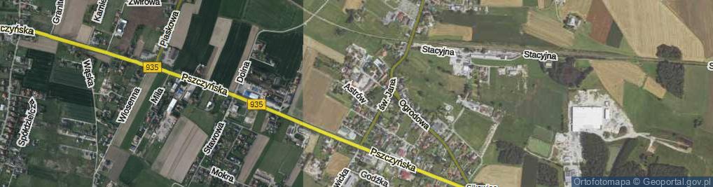 Zdjęcie satelitarne Astrów ul.