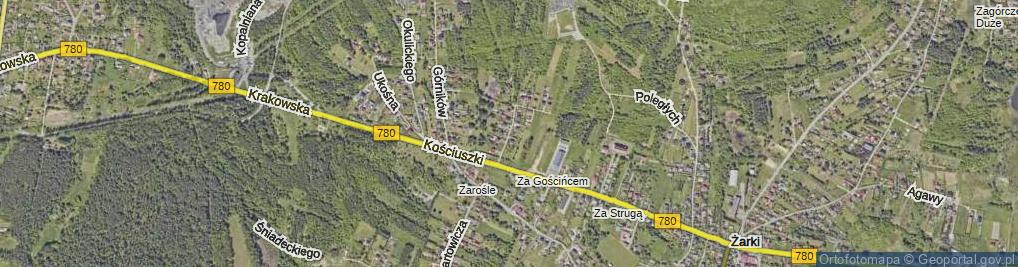 Zdjęcie satelitarne Asnyka Adama ul.