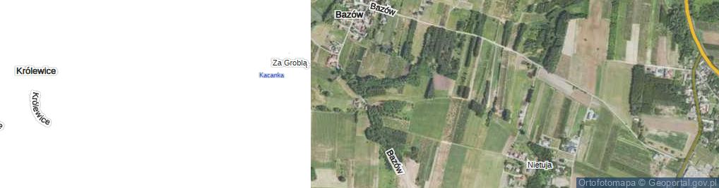 Zdjęcie satelitarne Bazów ul.