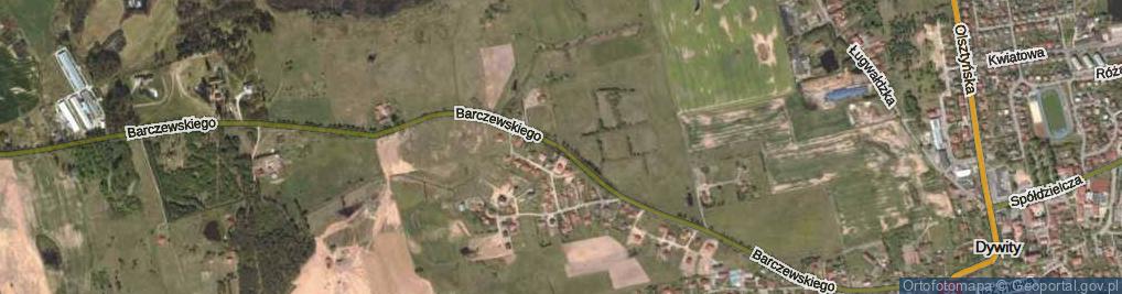 Zdjęcie satelitarne Barczewskiego Walentego, ks. ul.