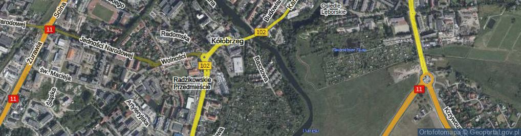 Zdjęcie satelitarne Basztowa ul.