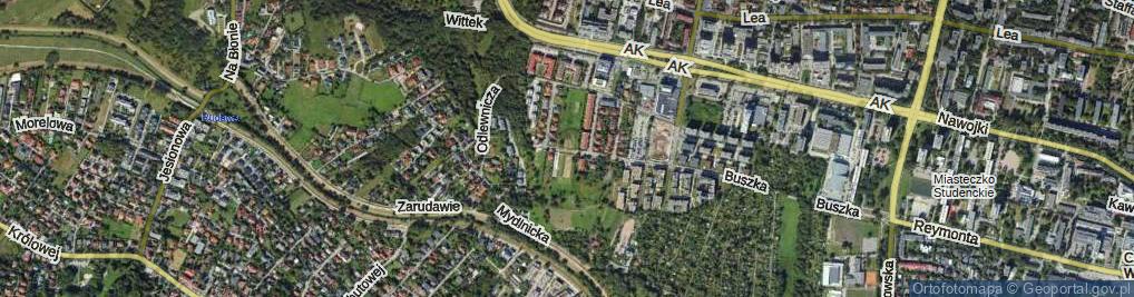 Zdjęcie satelitarne Bakałarzy ul.