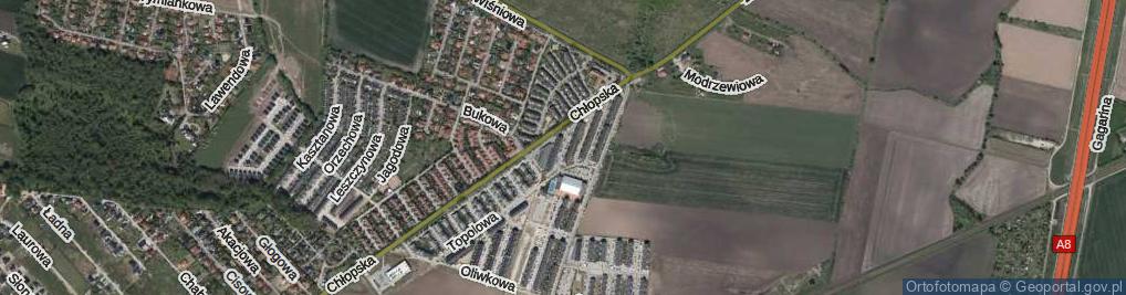 Zdjęcie satelitarne Bazaltowa ul.