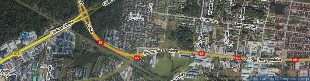 Zdjęcie satelitarne Bajeczna ul.