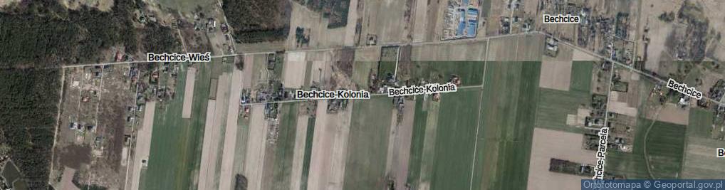 Zdjęcie satelitarne Bechcice-Kolonia ul.