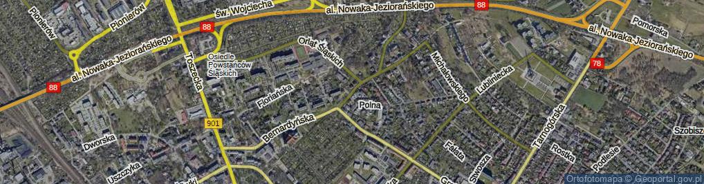 Zdjęcie satelitarne Bernardyńska ul.