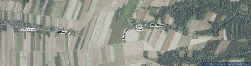 Zdjęcie satelitarne Biechów ul.