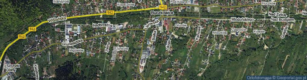 Zdjęcie satelitarne Białka Romana ul.