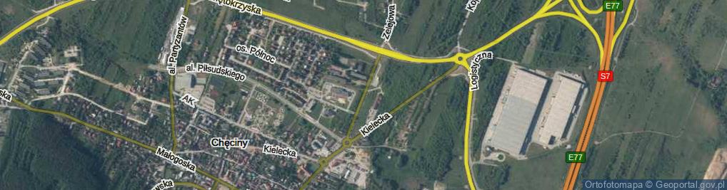 Zdjęcie satelitarne Białego Zagłębia ul.