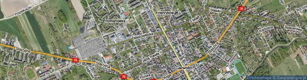 Zdjęcie satelitarne Bitwy Warszawskiej ul.