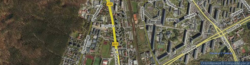 Zdjęcie satelitarne Bitwy Oliwskiej ul.