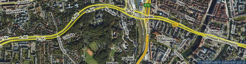 Zdjęcie satelitarne Biskupia ul.