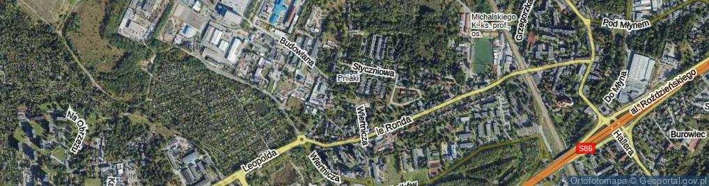 Zdjęcie satelitarne Biniszkiewicza Józefa ul.