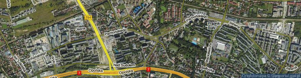 Zdjęcie satelitarne Białoprądnicka ul.