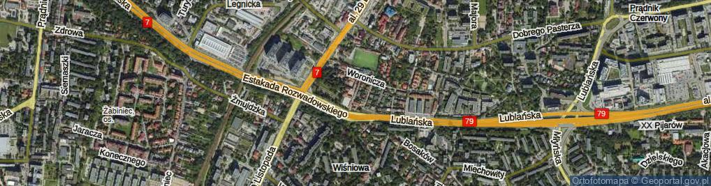 Zdjęcie satelitarne Białych Brzóz ul.