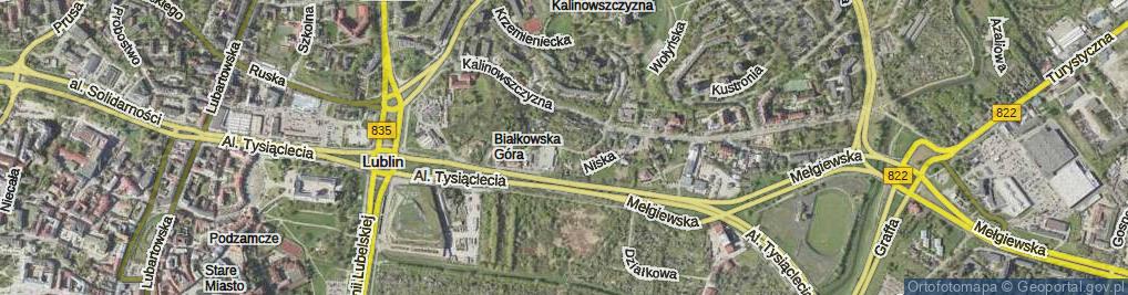 Zdjęcie satelitarne Białkowska Góra ul.