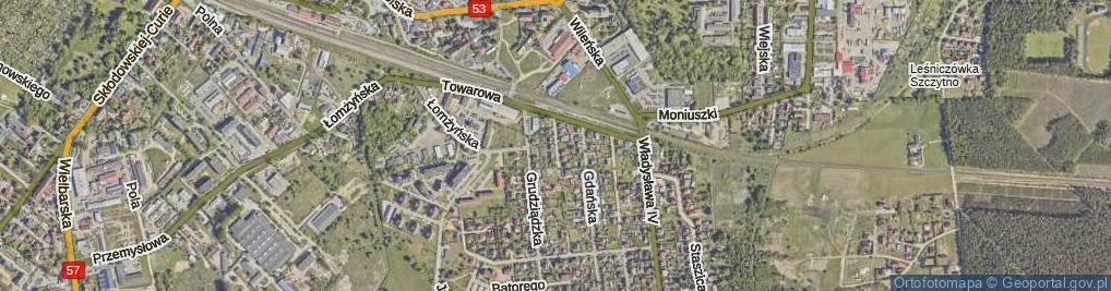 Zdjęcie satelitarne Białostocka ul.