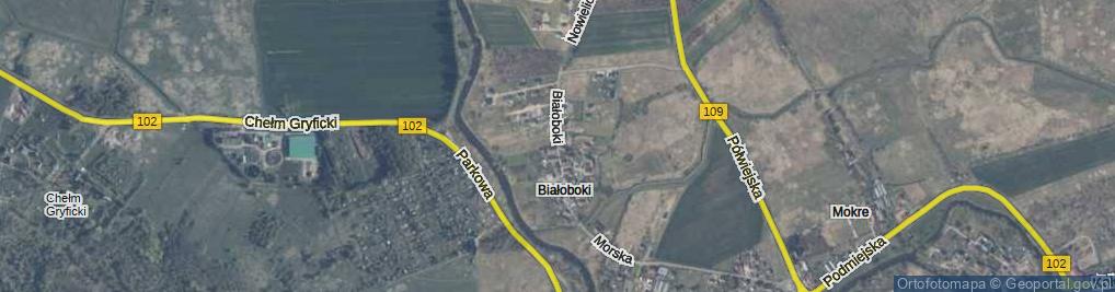 Zdjęcie satelitarne Białoboki ul.