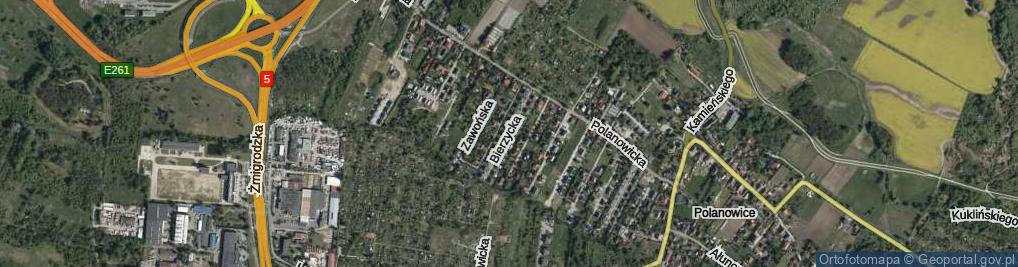 Zdjęcie satelitarne Bierzycka ul.