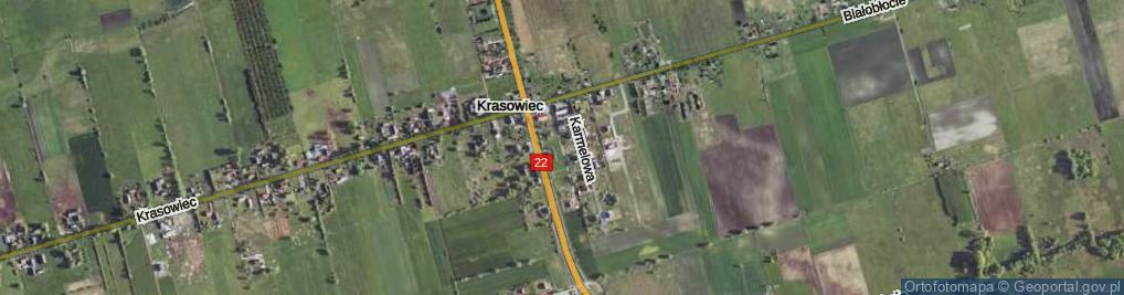 Zdjęcie satelitarne Błękitna ul.