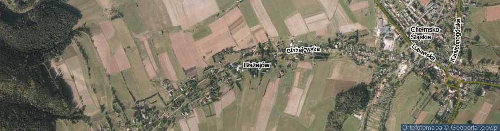 Zdjęcie satelitarne Błażejów ul.