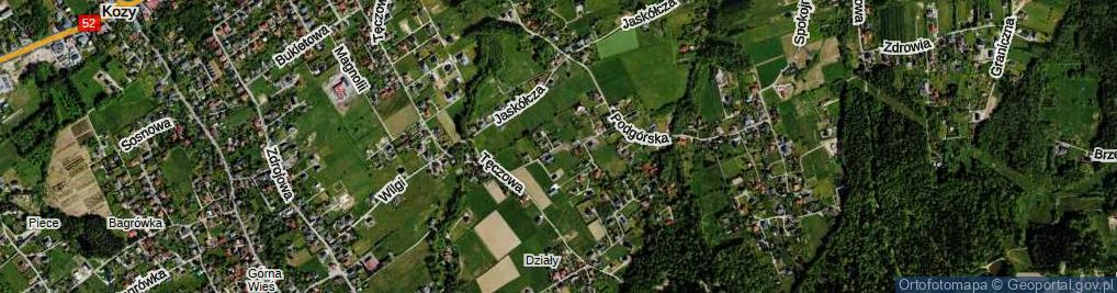 Zdjęcie satelitarne Błękitna ul.