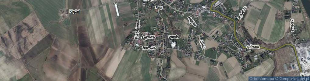 Zdjęcie satelitarne Błękitna ul.