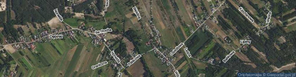 Zdjęcie satelitarne Błękitna ul.