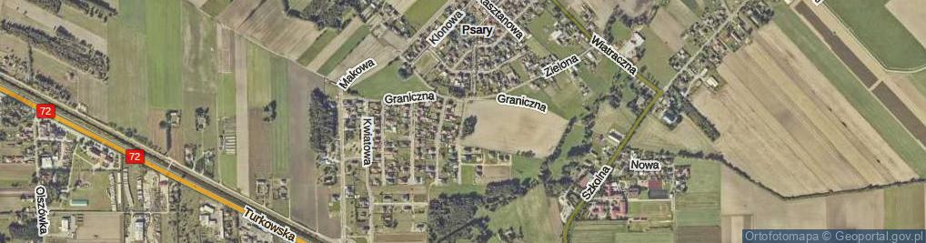 Zdjęcie satelitarne Błękitna ul.