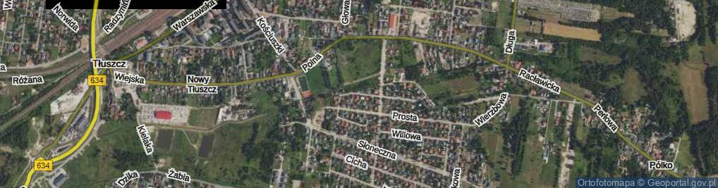 Zdjęcie satelitarne Błękitna ul.