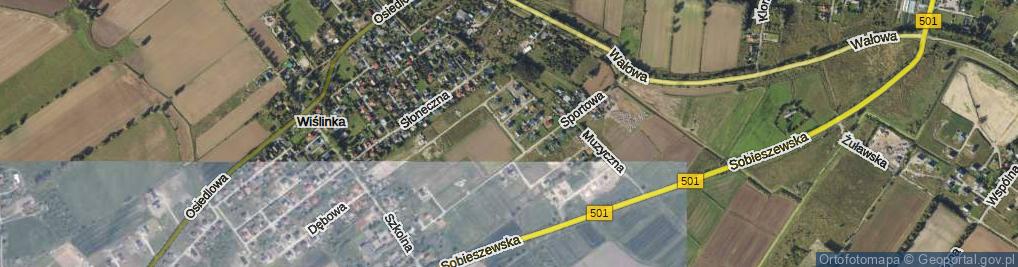 Zdjęcie satelitarne Błękitna ul.