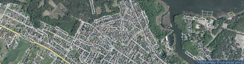 Zdjęcie satelitarne Borki ul.