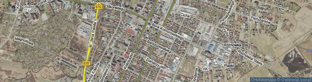Zdjęcie satelitarne Bohaterów Monte Cassino ul.