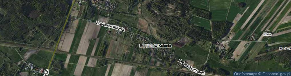 Zdjęcie satelitarne Bogdanów-Kolonia ul.