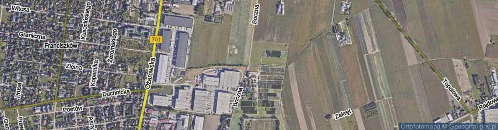 Zdjęcie satelitarne Boczna ul.
