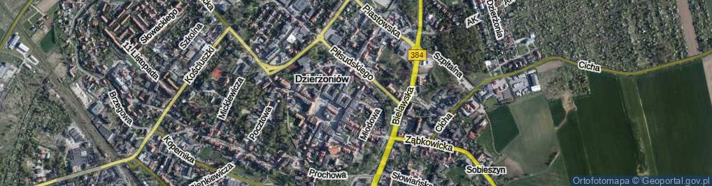 Zdjęcie satelitarne Bohaterów Getta ul.