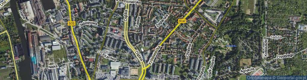 Zdjęcie satelitarne Bosmańska ul.